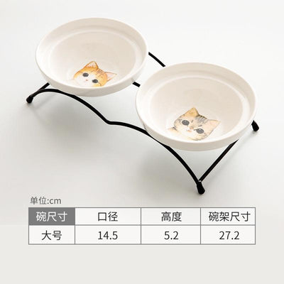 Byto Cat Bowl Adjustable Pet Raised Bowl Stainless Steel Pet Food And Water Bowls For Dog Puppy