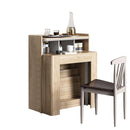 Folding Dining Household Small-sized Invisible Telescopic Solid Wood Space-saving Sideboard Table