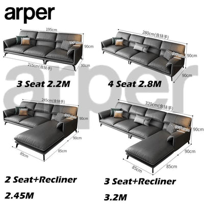 Arper Italian Sofa Living Room Waterproof 2 Seater Sofa Light Luxury 3 Seater Sofa Simple Sofa Bed