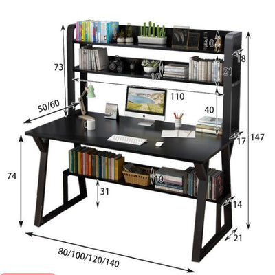 Simple Student Desk With Bookshelf Combination Computer Desk Home Desk