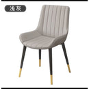 DF Upgrade Dining Chair With Gold Legs Waterproof Leather Nordic Chair Home Back Stool