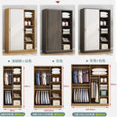 Arper Nordic Solid Wood Wardrobe Home Bedroom Sliding Door Wardrobe Modern Children's Wardrobe