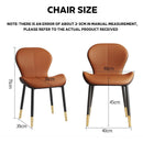 Dining Chair Waterproof Pu/Leather Dining Chair Living Room Leisure Chair Modern Backrest Chair