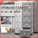 Cabinet Plastic Drawer Cabinet Household Multifunctional Storage Cabinet Gray White Movable Toy