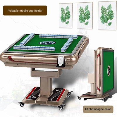 Full-automatic Dual-purpose Folding Electric Household Four-mouth Table Tea House Mute Mahjong