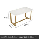 Nordic iron marble table modern simple small family dining table and chair combination light luxury