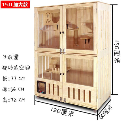 Family Luxury Cage Wooden House Cat Cabinet