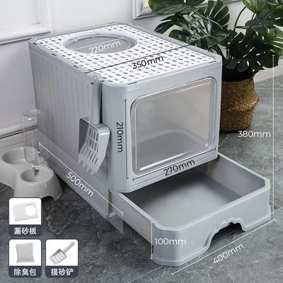 HOOOPET Cat Cage Solid Wood Cat Villa Household Luxury Three Floor Cat Cabinet Pet House