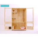 Byto Cat Cage Solid Cat With Cage Wood Villa Apartment Climbing Rack House Dispaly Cabinet Four