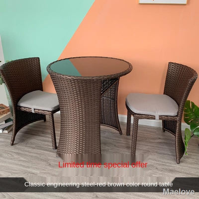 Rattan Chair Three-piece Balcony Small Table and Combination Creative Leisure Tea