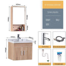 Solid Wood Bathroom Cabinet Wash Basin Cabinet Combination Washbasin Balcony Toilet Wall-mounted
