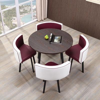 Nordic Simple Table Chair Combination Reception Table Conference Room Office Leisure Small Round