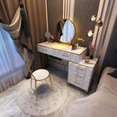 Nordic Dressing Table Luxury Storage Computer Desk with Led Light Mirror Bedroom Dressing Table