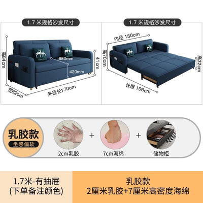 Koala Multifunctional Folding Sofa Bed Living Room Push-pull Storage Sofa 2 In 1 Fabric Sofa