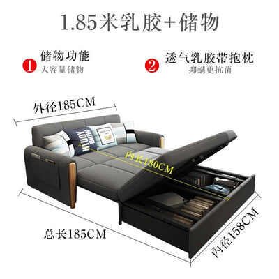 Nordic Folding Sofa Bed, Multifunctional Living Room, Lazy Sofa, Storage Sofa