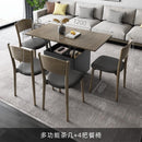 【No Installation】Small Home Lift Coffee Table Dual Purpose Nordic Style Living Room Home Retractable