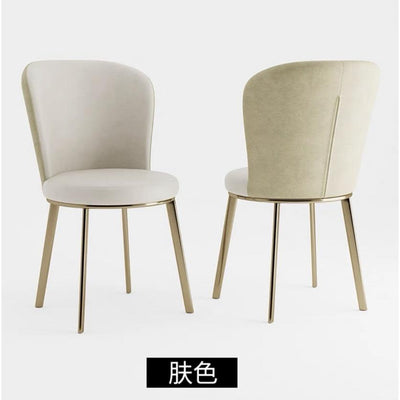 DF Italian Dining Chair Nordic Dining Table Chair Leather Dining Chair Light Luxury Armchair