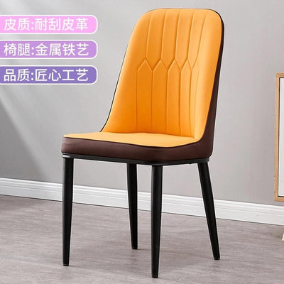 Nordic Luxury Dining Chair Iron Home Leisure Simple Back Chair