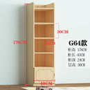 Book Shelf Solid Wood Bookshelf Cabinet Modern Simple Floor Bookcase Shelf Log Pine With Door Bay