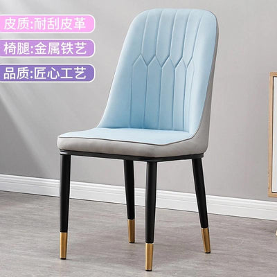 Nordic Luxury Dining Chair Iron Home Leisure Simple Back Chair