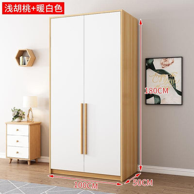 Wardrobe 2/3/4 Door Wardrobe Bedroom Light Luxury Nordic Style Wooden Wardrobe Storage Open Wardrobe