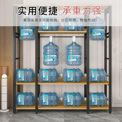 HZ Wardrobe Clothes Rack Hanger Rack Floor Standing Household Bedroom Simple Double-layer Open