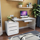 Modern and Simple Desktop Office Computer Corner Home Desk Combination Bookcase White Paint