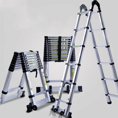 4-meter Retractable Telescopic Climbing Anti-skid Ladder Straighten Portable Sub-ladder 5-meter