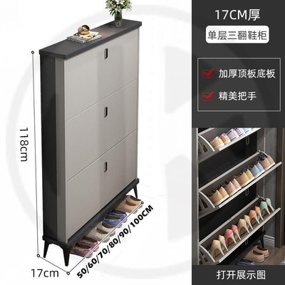 Shoe Cabinet Home Tipping Shoe Rack Cabinet Ultra-thin Shoe Rack