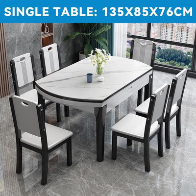 Retractable Dining Table Set 1.2m-1.5m