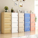 AUSITUR Simple Bookshelf Locker Bookcase Small Children's Minimalist Storage Cabinet for Balcony