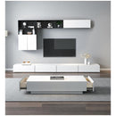 Nordic New Black And White TV Cabinet Tea Table Combination Living Room Multi-functional Modern