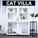 RUNPET Cat Condo Solid Wood Cat House Cage Oversized Luxury Cat Villa Breeding Room Pet House