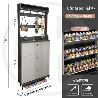 Shoe Cabinet Home Tipping Shoe Rack Cabinet Ultra-thin Shoe Rack