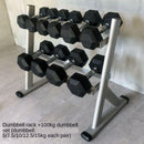 Home Commercial Gym Fitness Equipment Professional Double-decker Dumbbell Rack Hexagonal Round Fixed