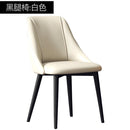 【Free Shipping】Dining Chair Waterproof Leather Nordic Chair Makeup Chair Home Back Stool