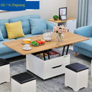 Multi-functional Lifting Dual-purpose Folding Small Apartment Living Room Furniture Creative Pulley