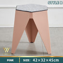 【BUY 3 GET 1 FREE】Stackable Small Stool Durable Solid Color Plastic Stool Thickened Dining Chair