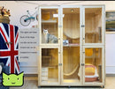 Large Villa Breeding Cage Two-layer Display Cabinet Solid Wood Nest Luxury Bed Cat House