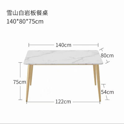 SENBIJU Marble Dining Table Modern Minimalist Household Small Apartment Scratch And High