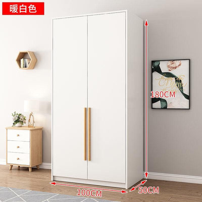 Wardrobe 2/3/4 Door Wardrobe Bedroom Light Luxury Nordic Style Wooden Wardrobe Storage Open Wardrobe