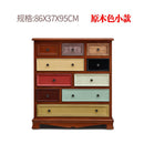 American Bucket Cabinet Solid Wood Bedroom Drawer Storage Wooden Chest of Drawers Living Room Simple