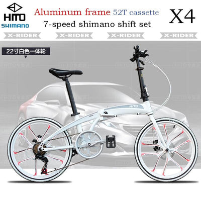 HITO Foldable Bicycle shimano Folding Bicycle Ultra-light Men's And Women's Folding Bike