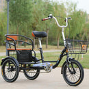 Yashidi🔥Tricycle Adult Bicycle Middle And Old Age Scooter Household Double Old Man Human Bike