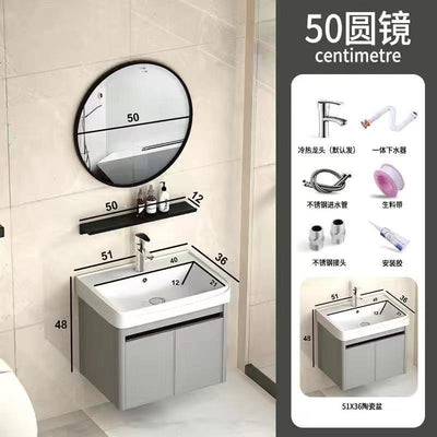 LAL Bathroom Cabinet With Mirror Cabinet Ceramic Basin Bathroom Vanity Cabinet Toilet Luxury Basin