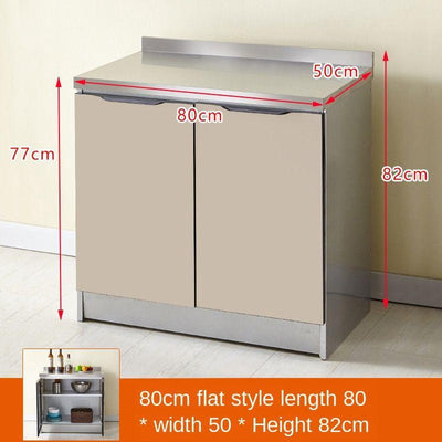 Stainless Steel Cabinet Simple Kitchen Cabinet Counter Stiller Cabinetself-assembly Economy Cabinet