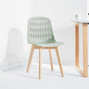 FORTUNE Nordic plastic chairs modern minimalist home backstool creative solid wood dining table