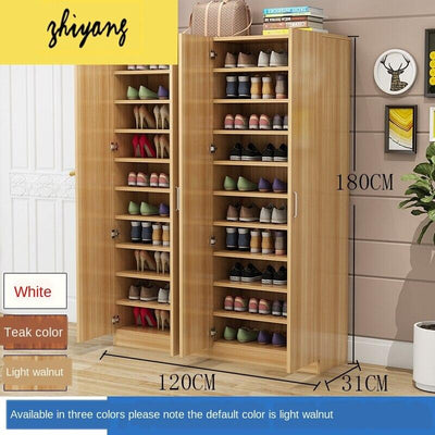 Solid Wood Multi-functional Multi-layer Simple Hallway Cabinet Economical Household Shoe Rack Large