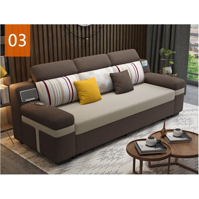 YOOKE Folding Sofa bed with audio storage function study dual-use foldable sofa 3 seater sofa bed