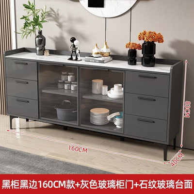 Pl Sideboard Kitchen Cabinet Cupboard Household Kitchen Storage Rack Locker Tea Cabinet Wine Cabinet